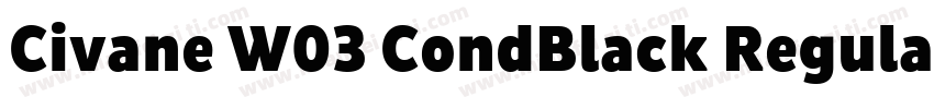 Civane W03 CondBlack Regular字体转换